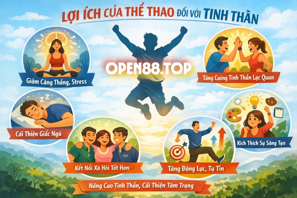 Lợi Ích Của Thể Thao OPEN88: Tăng Cường Sức Khỏe Và Cải Thiện Cuộc Sống 2 Lợi ích của thể thao đối với tinh thần