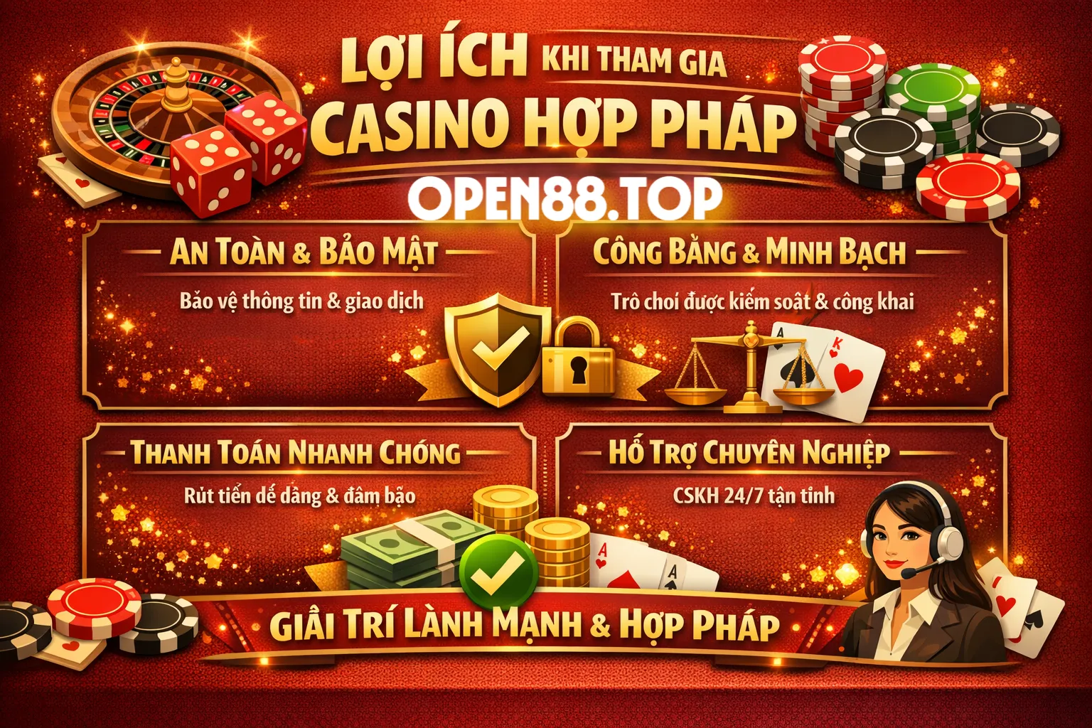 Casino Hợp Pháp: OPEN88 Hướng Dẫn Tổng Quan và An Toàn 1 Lợi ích khi tham gia casino hợp pháp
