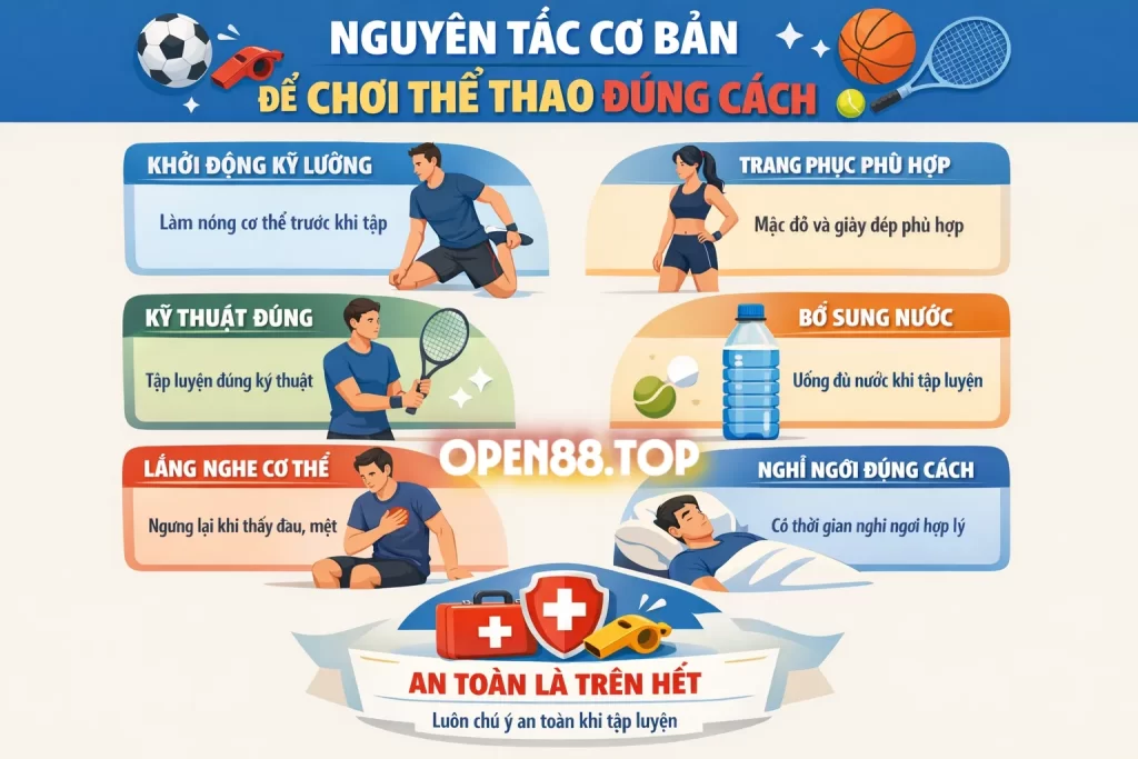 Nguyên tắc cơ bản để chơi thể thao đúng cách