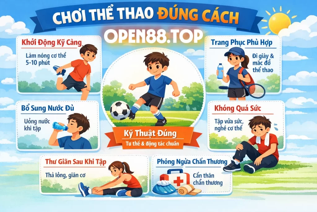Chơi Thể Thao Đúng Cách: Open88 Hướng Dẫn An Toàn và Hiệu Quả 1 Giới thiệu về chơi thể thao đúng cách