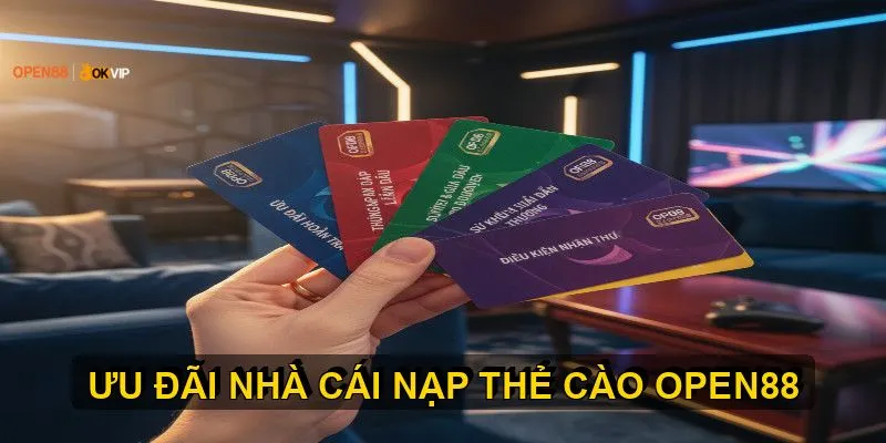 Nhà Cái Nạp Thẻ Cào OPEN88 – Nhanh Chóng, An Toàn & Uy Tín 4 Chương trình khuyến mãi đặc biệt dành riêng cho thành viên nạp thẻ cào