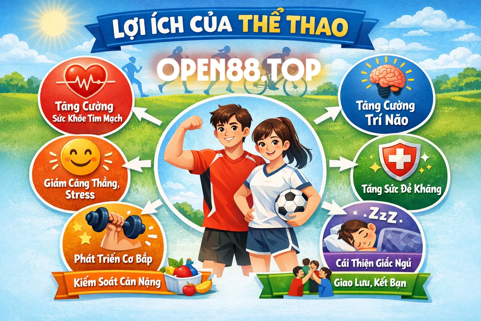 Lợi Ích Của Thể Thao OPEN88: Tăng Cường Sức Khỏe Và Cải Thiện Cuộc Sống 1 Lợi ích của thể thao đối với sức khỏe